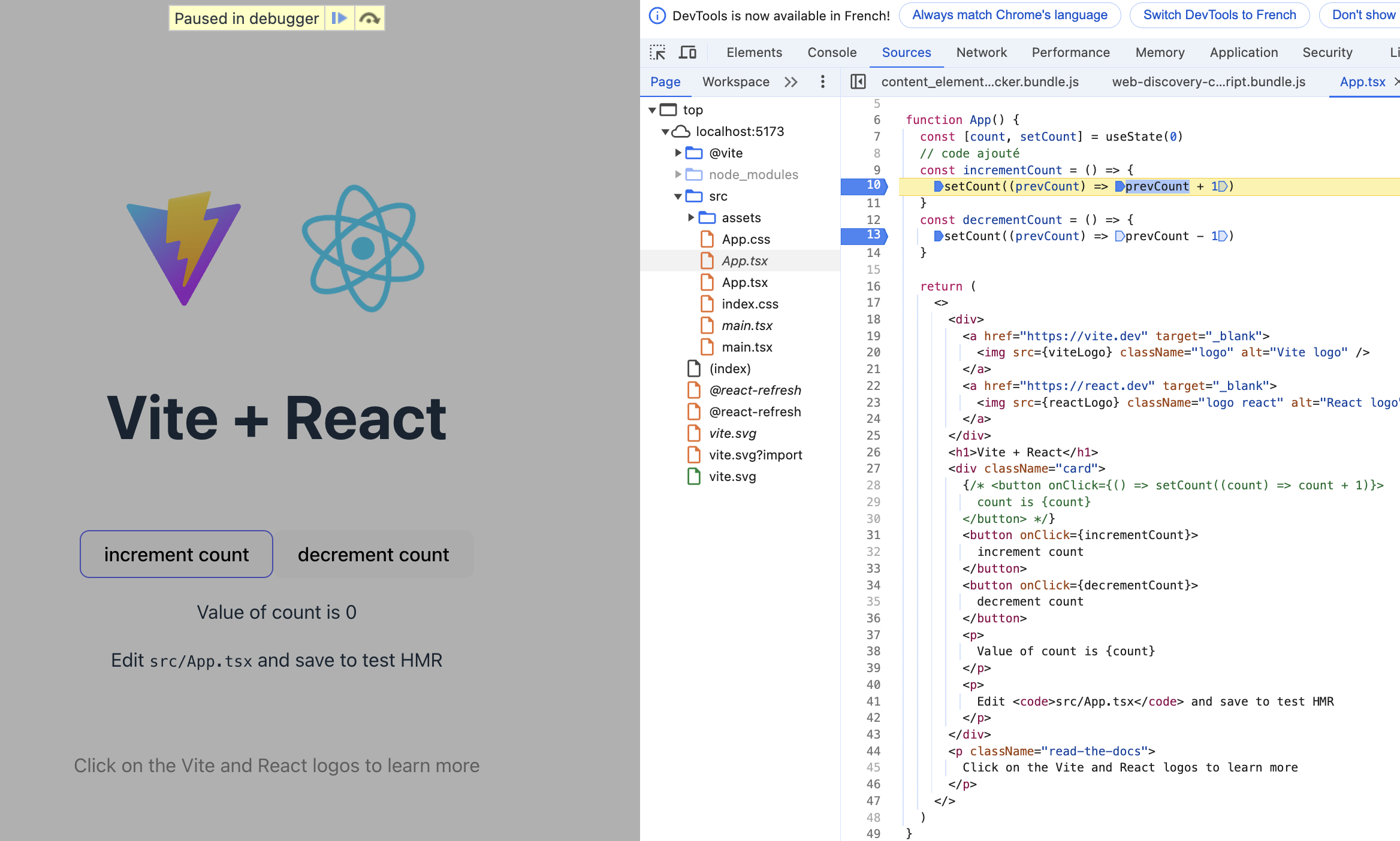 React